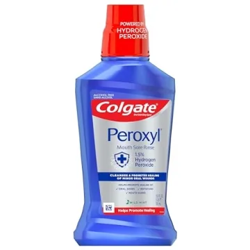 Colgate Peroxyl Antiseptic Mouthwash for Soothing Relief