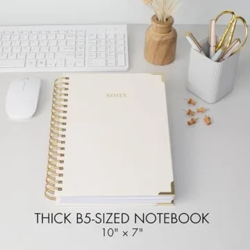 Stylish B5 Spiral Notebook with Thick Pages for Productivity