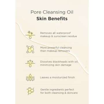 Hanskin PHA/BHA/AHA Trial Size Pore Cleansing Oil, Gentle Blackhead Cleanser and Makeup Remover for Combination and Oily Skin Travel Size Mini Makeup Remover Set [1 oz/Pack of 3]