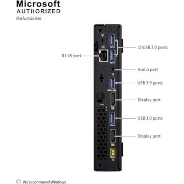 Compact Lenovo ThinkCentre M900 Mini PC with Intel i5 Power
