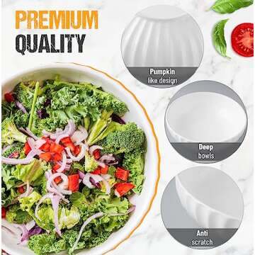 Porzelo Ceramic Serving Bowls - Perfect for Entertaining