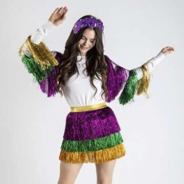 Mardi Gras Headband Rhinestone Cross Knotted Turban Hair Hoop Carnival Crystal Twist Velvet Wide Hai...