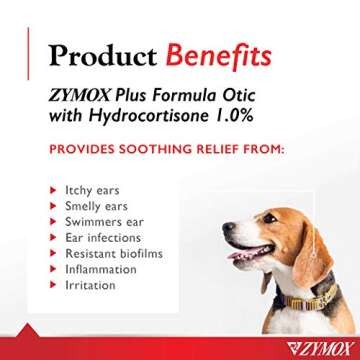 Zymox Advanced Formula Otic Plus Enzymatic Ear Solution for Dogs and Cats with 1% Hydrocortisone, 1....