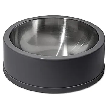 Wild One Black Stainless Steel Dog Bowl Set - Non-Slip Design