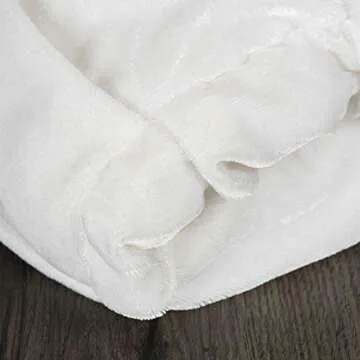 Vickerman 60" Plush White Velvet Christmas Tree Skirt - Self Cord Detail - Fully Lined - Tie Closure - Festive White Colored Tree Skirt - Festive Velvet Christmas Decor