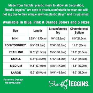 SHOOFLY Horse Leggins in Blue – Lightweight Fly Boots for Comfort