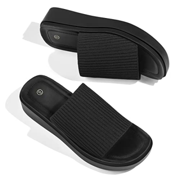 Stylish mysoft 1.8 Inch Knit Platform Sandals for Summer