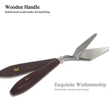 StarVast Painting Knife, 5 PCS Palette Knives Set Paint Scraper for Watercolor Oil Acrylic / Crafts / Rock & Face Painting, Basic Painting Tools Kit with Stainless Steel Blade and Wooden Handles