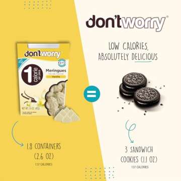 Keto Friendly Meringue Cookies - 4 Calorie Snack Pack