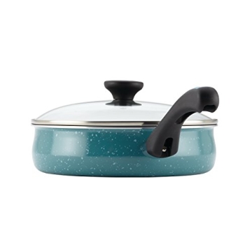 Paula Deen Riverbend Nonstick Cookware Set 12 Piece Gulf Blue