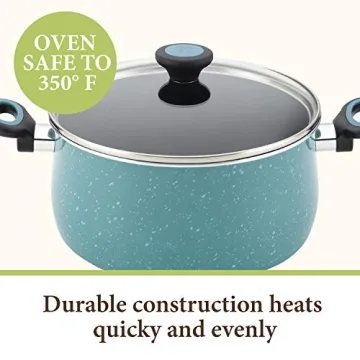 Paula Deen Riverbend Nonstick Cookware Set 12 Piece Gulf Blue