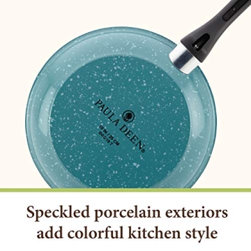 Paula Deen Riverbend Nonstick Cookware Set 12 Piece Gulf Blue