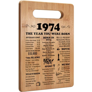 50th Birthday Gifts for Women Men, 1974 Birthday Gifts for Her Him, 50 Years Old Gifts, 50th Birthda...