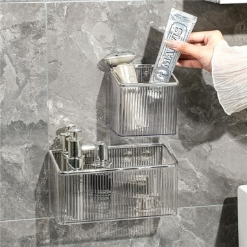 Qushy Floating Shelves Wall Bin Organizer for Home and Office