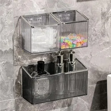 Qushy Floating Shelves Wall Bin Organizer for Home and Office