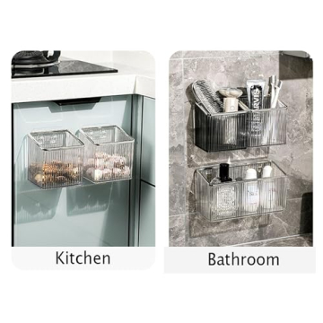 Qushy Floating Shelves Wall Bin Organizer for Home and Office