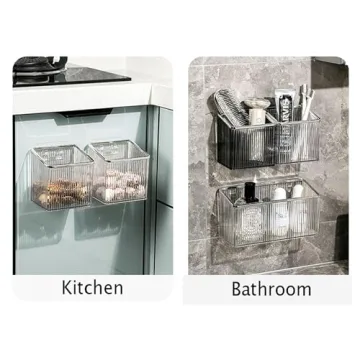 Qushy Floating Shelves Wall Bin Organizer for Home and Office