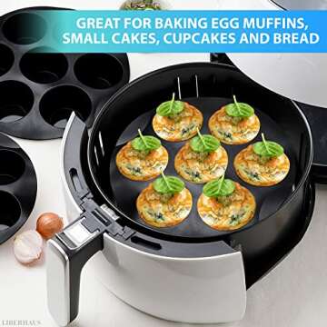 Air Fryer Silicone Cupcake Pan for Easy Baking