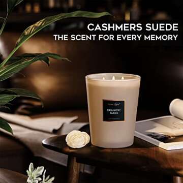 HomeLights 33.3 oz Soy Candles - Long Lasting Aromatherapy