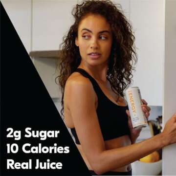 Tru Energy Seltzer, Clean Energy Drink with B-Vitamins, Mango Flavor, Sparkling Water, 100mg Natural Caffeine, Kosher, Gluten-Free, Vegan, Low-Calorie, No Sugar Added, 12oz (Pack of 12)