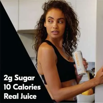 Tru Energy Seltzer, Clean Energy Drink with B-Vitamins, Mango Flavor, Sparkling Water, 100mg Natural Caffeine, Kosher, Gluten-Free, Vegan, Low-Calorie, No Sugar Added, 12oz (Pack of 12)