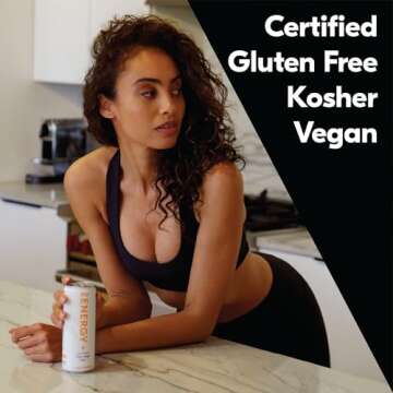 Tru Energy Seltzer, Clean Energy Drink with B-Vitamins, Mango Flavor, Sparkling Water, 100mg Natural Caffeine, Kosher, Gluten-Free, Vegan, Low-Calorie, No Sugar Added, 12oz (Pack of 12)