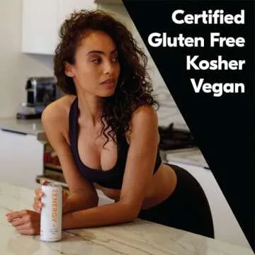 Tru Energy Seltzer, Clean Energy Drink with B-Vitamins, Mango Flavor, Sparkling Water, 100mg Natural Caffeine, Kosher, Gluten-Free, Vegan, Low-Calorie, No Sugar Added, 12oz (Pack of 12)