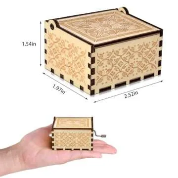 Vintage Likeny Hand Crank Music Box for Mom's Special Day