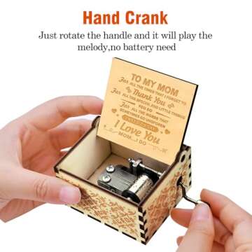 Vintage Likeny Hand Crank Music Box for Mom's Special Day
