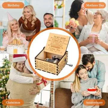 Vintage Likeny Hand Crank Music Box for Mom's Special Day