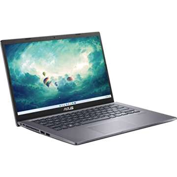 ASUS 2023 Newest Vivobook Laptop, 14 Inch Display, AMD Ryzen 3 3250U Processor, 8GB RAM, 128GB SSD, AMD Radeon Graphics, Bluetooth, Webcam, Windows 11 in S Mode, Bundle with JAWFOAL