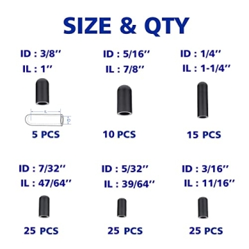 Busy-Corner 105 Piece Vacuum Cap Assortment Kit