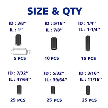 Busy-Corner 105 Piece Vacuum Cap Assortment Kit