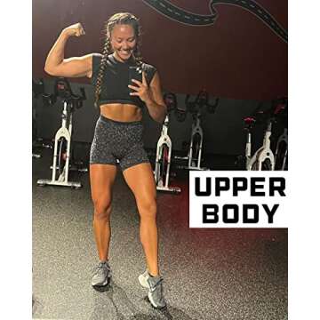 OMKAGI Women Scrunch Butt Lifting Workout Shorts Compression High Waisted Yoga Biker Shorts(S,945-Navy Blue Leopard Print)