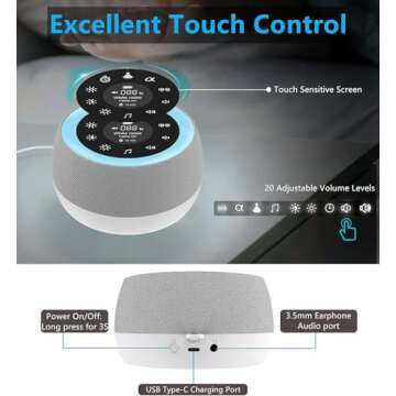 2 in 1 White Noise and Sleep Sound Machine for All Ages