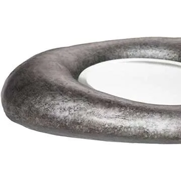 Industrial Abstract 36x29-inch Mirror - Handmade Elegance