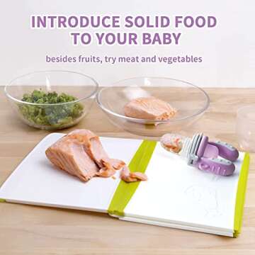 KidsMe Baby Food Feeder - Safe Silicone Fruit Feeder for Babies