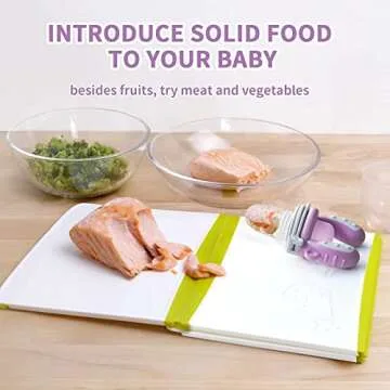 KidsMe Baby Food Feeder - Safe Silicone Fruit Feeder for Babies