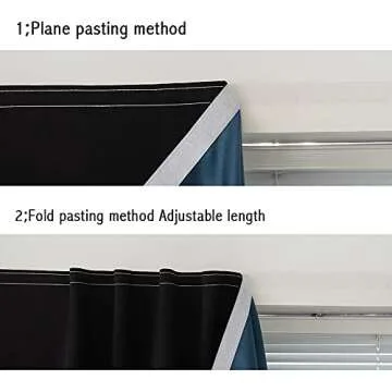 JILRON Adhesive Blackout Curtains - Easy Installation & Style