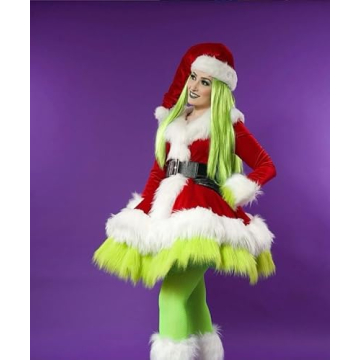 Shyhand Green Big Monster Costume for Women - Christmas Dress