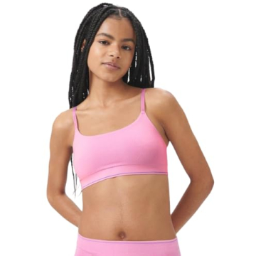 Florence by Mills Women’s Cozy Crush Seamless Scoop Bralette in Hot Pink