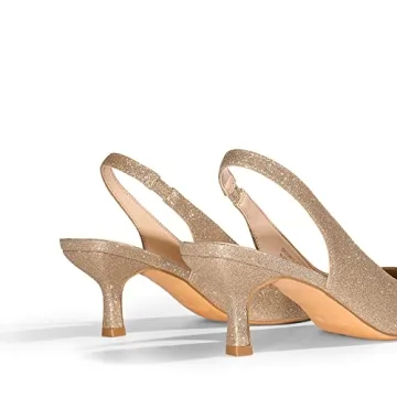 Chic DREAM PAIRS Slingback Kitten Heel Pumps for Women