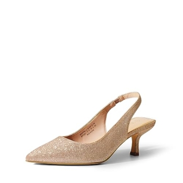 Chic DREAM PAIRS Slingback Kitten Heel Pumps for Women