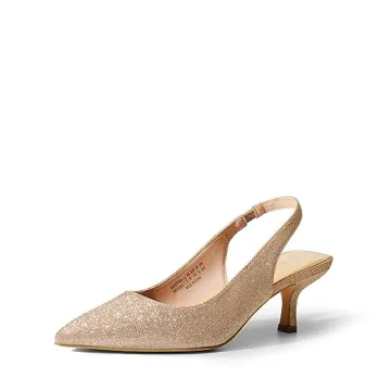 Chic DREAM PAIRS Slingback Kitten Heel Pumps for Women