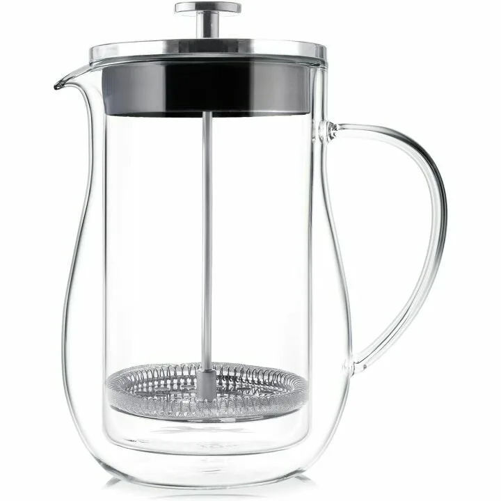 Teabloom Louvre Glass Tea Press - 34 OZ Insulated