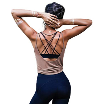 OYANUS Women's Sexy Open Back Summer Workout Tank