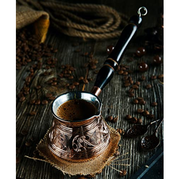 DEMMEX Thick Copper Turkish Coffee Pot for Authentic Brews