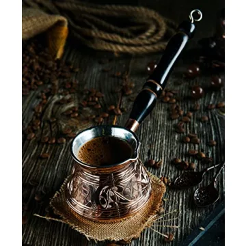 DEMMEX Thick Copper Turkish Coffee Pot for Authentic Brews