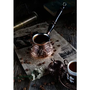 DEMMEX Thick Copper Turkish Coffee Pot for Authentic Brews