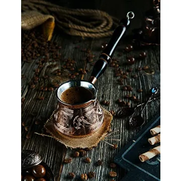 DEMMEX Thick Copper Turkish Coffee Pot for Authentic Brews